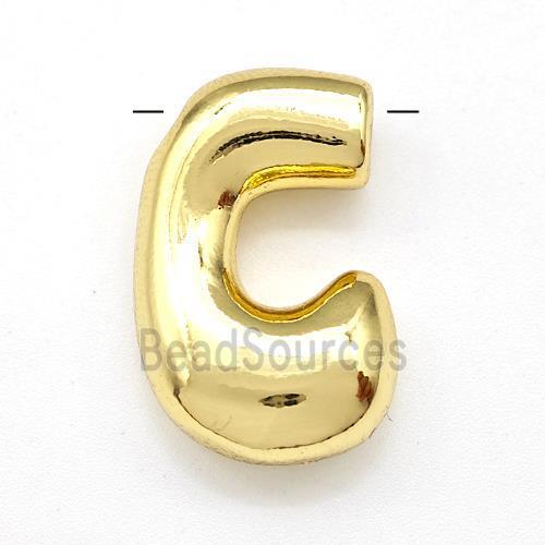 Copper Letter-C Pendant Gold Plated