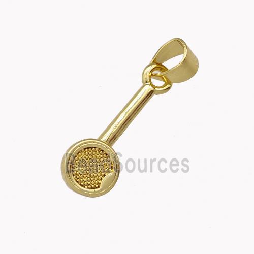 Showerhead Charms Copper Pendant Gold Plated