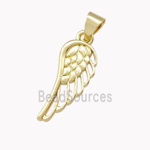 Angel Wings Charms Copper Pendant Gold Plated