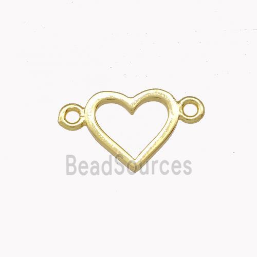 Copper Heart Connector Gold Plated