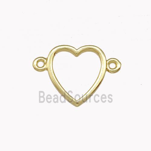 Copper Heart Connector Gold Plated