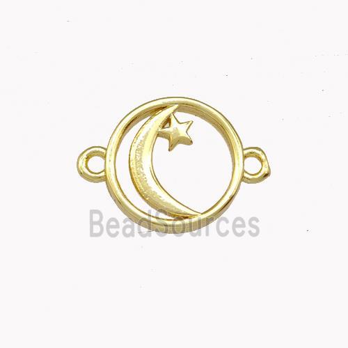 Copper Moon Connector Star Gold Plated