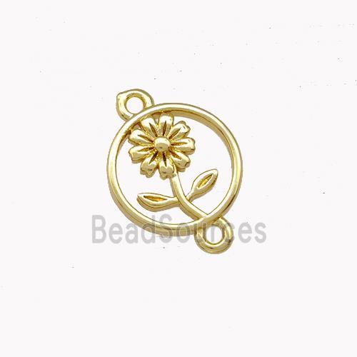 Copper Flower Connector Gold Plated