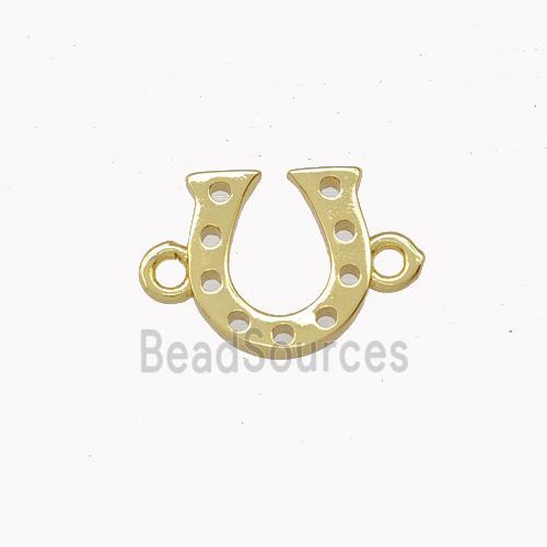 Copper Horseshoe Connector Gold Plated