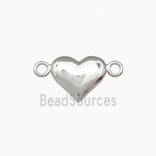 Copper Heart Connector Platinum Plated