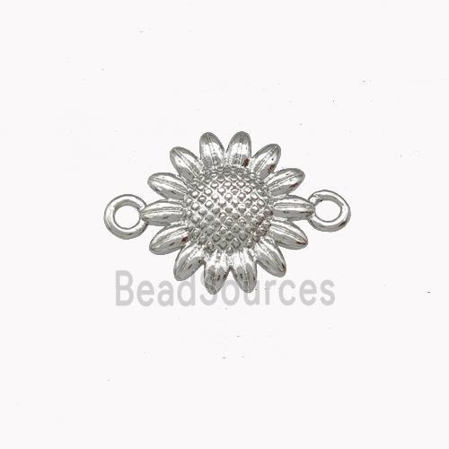 Copper Sunflower Connector Platinum Plated