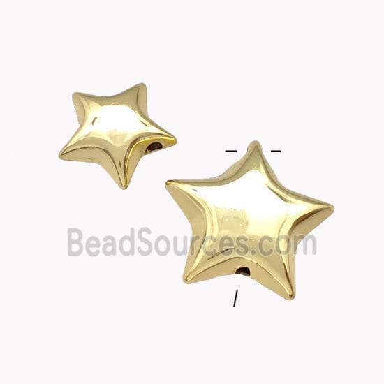 Copper Star Pendant Hollow Gold Plated