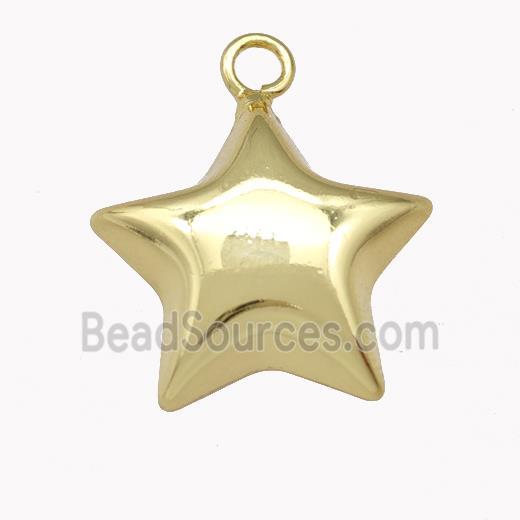 Copper Star Pendant Hollow Gold Plated