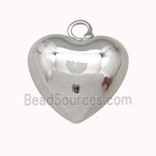 Copper Heart Pendant Hollow Platinum Plated