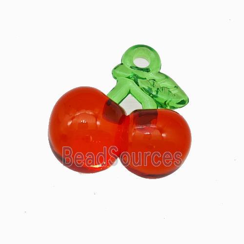 Resin Apple Pendant Red