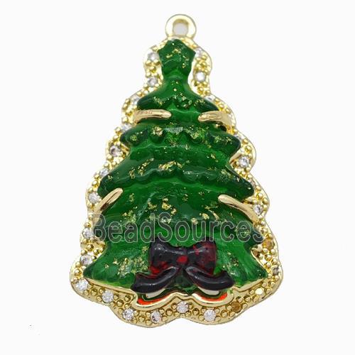 Resin Christmas Tree Pendant Green