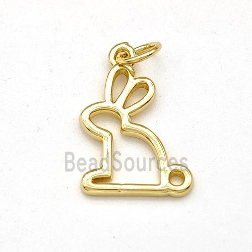 Copper Rabbit Pendant Gold Plated