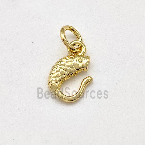 Copper Fish Pendant Gold Plated