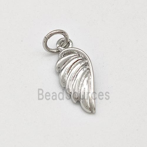 Copper Angel Wings Pendant Platinum Plated