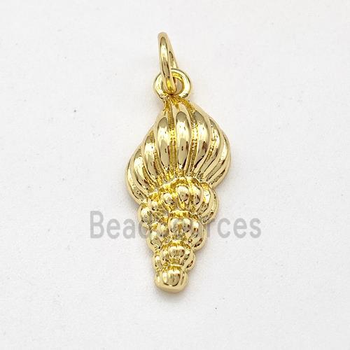 Conch Shell Charms Copper Pendnat Gold Plated