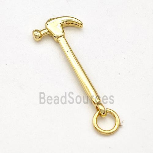 Copper Hammer Pendant Gold Plated