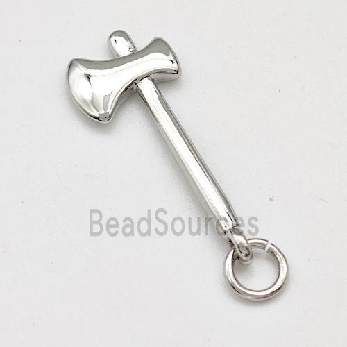 Axe Charms Copper Pendant Platinum Plated