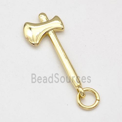 Axe Charms Copper Pendant Gold Plated