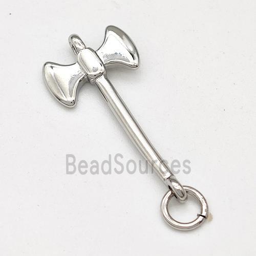 Axe Charms Copper Pendant Platinum Plated