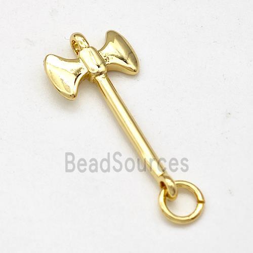 Axe Charms Copper Pendant Gold Plated