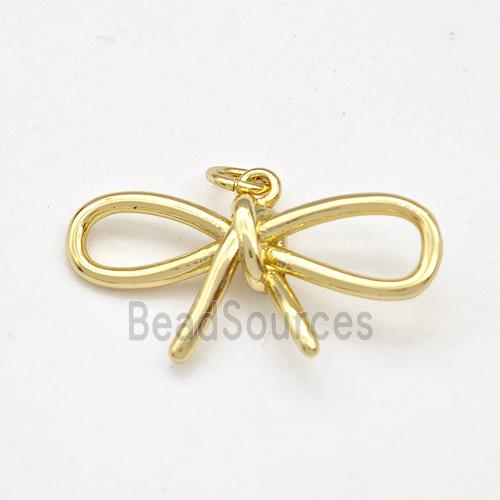 Copper Bow Pendant Gold Plated