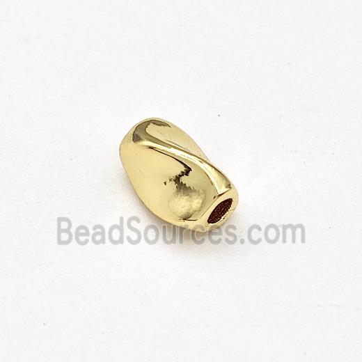 Copper Twist Beads Gold Plated