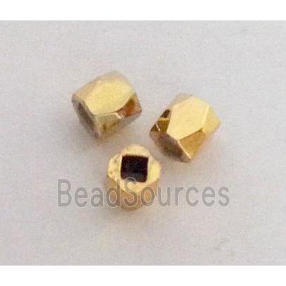 colorfast copper bead, gold plated