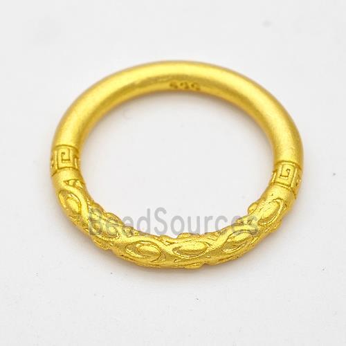 Copper Circle Connector Matte Gold Plated