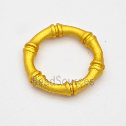 Copper Circle Connector Bamboo Gold Plated