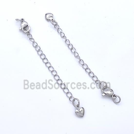 Copper Necklace Extender Findings Platinum Plated