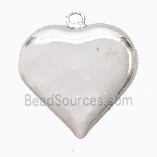 Copper Heart Pendant Hollow Platinum Plated