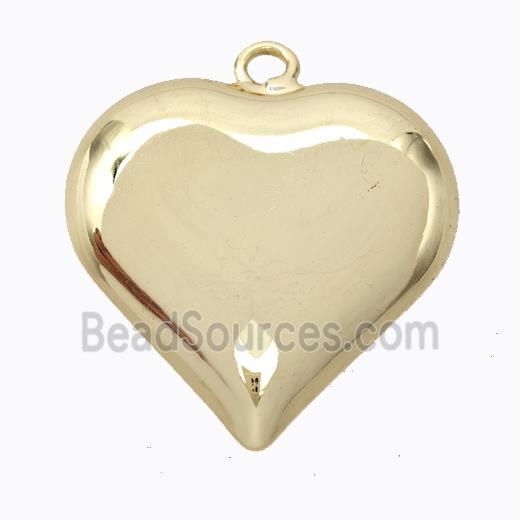 Copper Heart Pendant Hollow Gold Plated