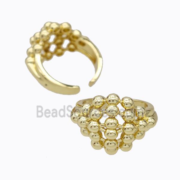 Copper Ring Ball Gold Plated