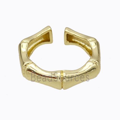 Copper Bamboo Rings Gold Plated