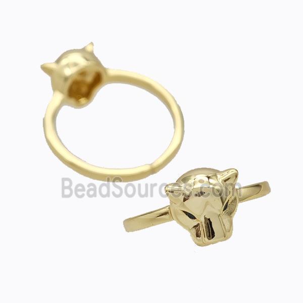 Copper Leopard Rings Gold Plated