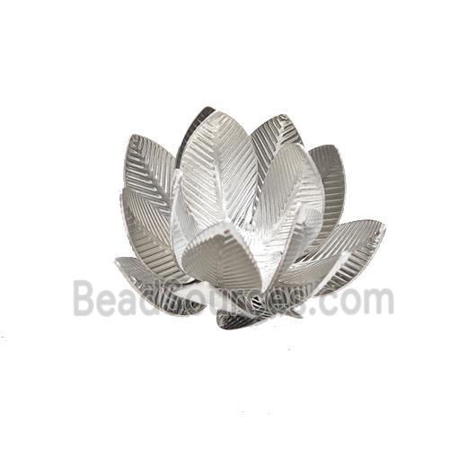 Copper Lotus Beads Flower Platinum Plated