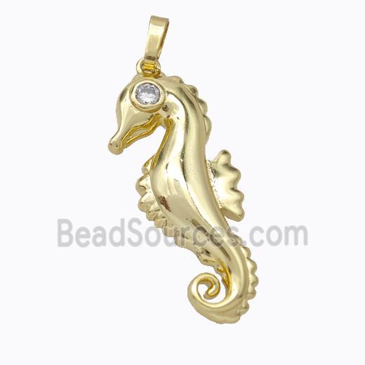 Copper Pendant pave zircon, Gold Plated