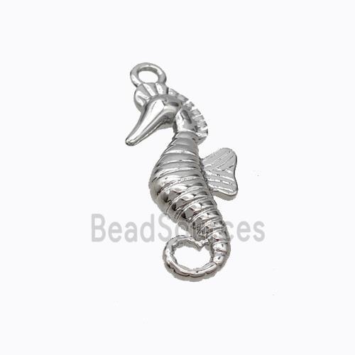 Copper Seahorse Pendant Platinum Plated