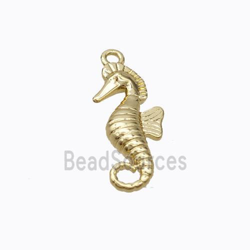 Copper Seahorse Pendant Gold Plated