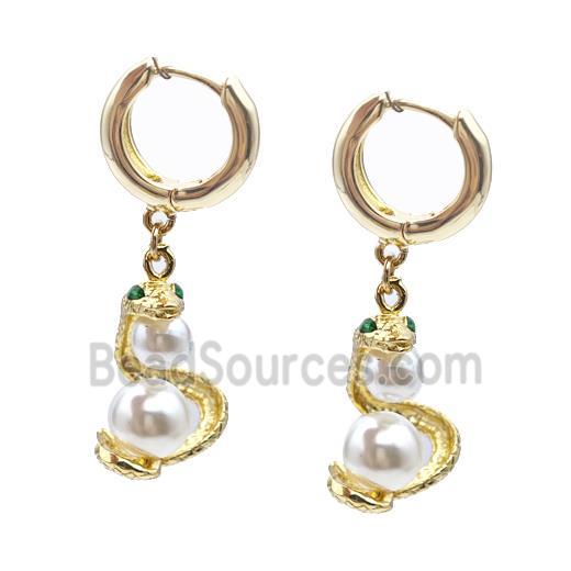 Copper Earring, Gold Plated