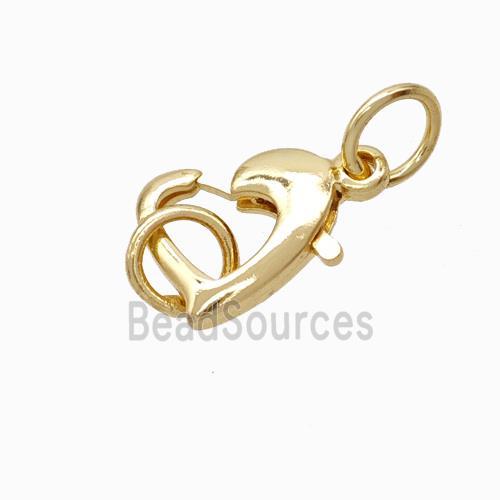 Copper Lobster Clasp Heart Lt.Gold Plated