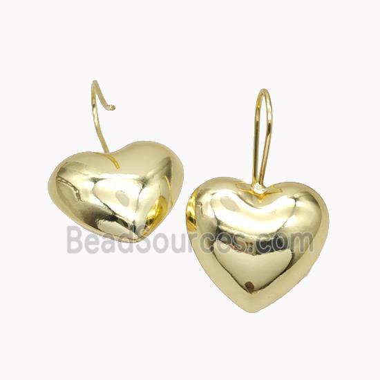 Copper earring, gold plated