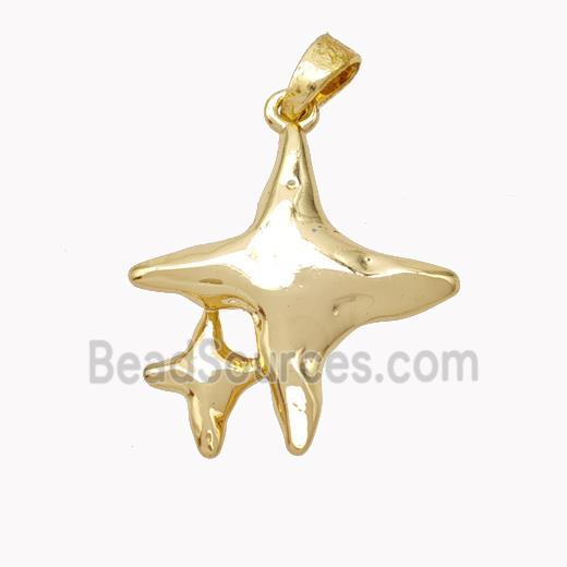 Copper Northstar Pendant Gold Plated