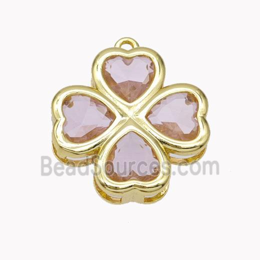 Crystal Glass Clover Pendant