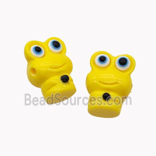 Yellow Resin Frog Beads