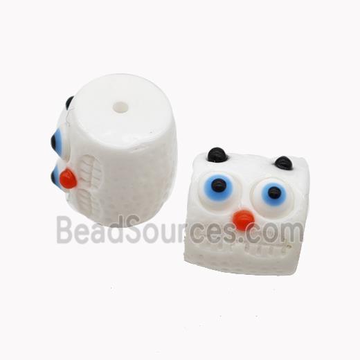 White Resin Monster Beads