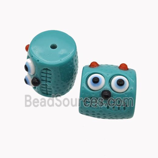 Teal Resin Monster Beads