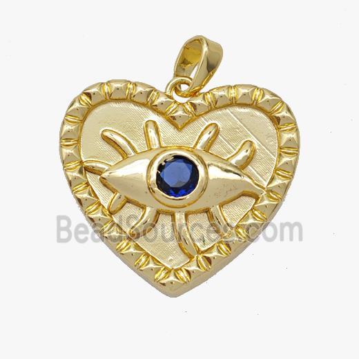 Copper pendant pave zircon, Gold Plated