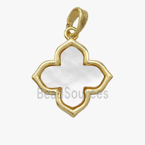 Copper pendant pave zircon, Gold Plated