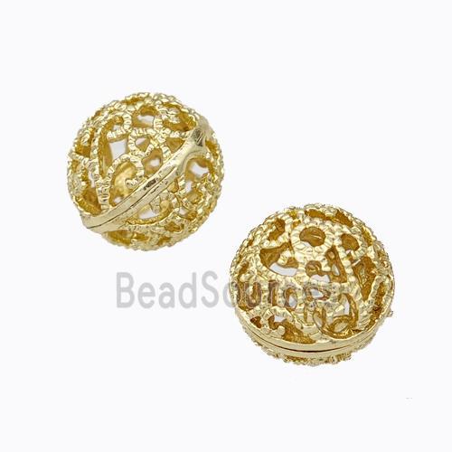 colorfast copper bead, gold plated